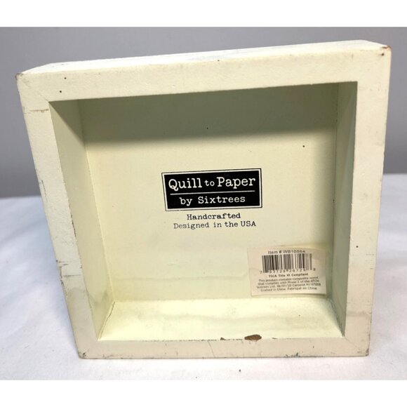 I Love Us Wooden Block Sign By Quill To Paper Sixtrees Handcrafted Rustic Decor - Picture 3 of 3